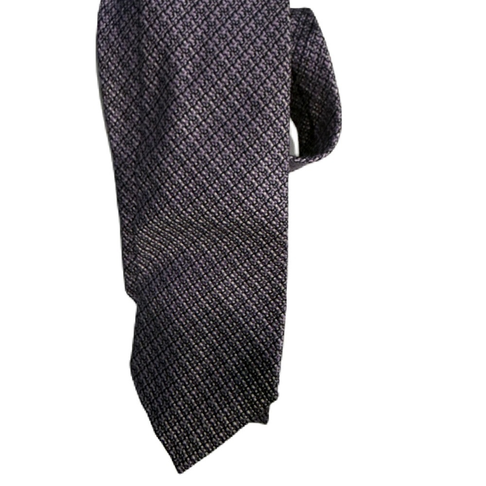 Lario Elegant Purple & Gray Men's Tie Hand Made in Italy